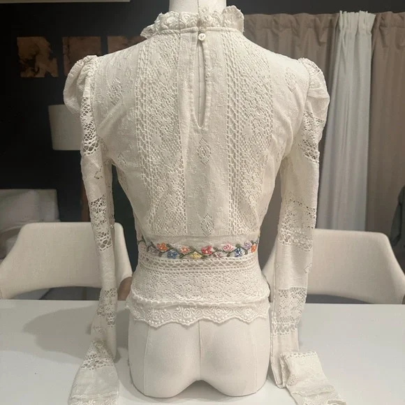 Free People Garden Grace Top xs - Picture 9 of 11